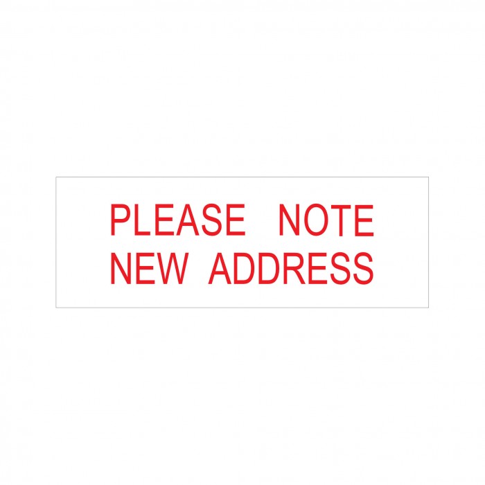Please Note New Address Stock Stamp 4911/154 38x14mm